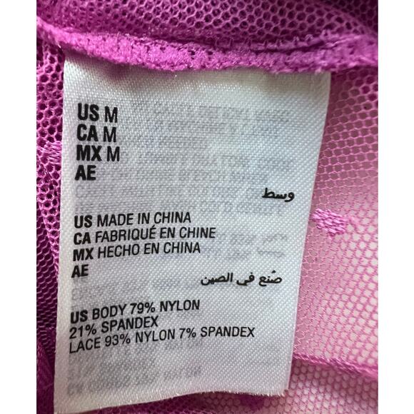 I.N.C. INTERNATIONAL CONCEPTS SHEER SWISS DOT CUPPED BODYSUIT PINK MEDIUM NEW! - Picture 9 of 11